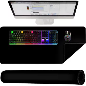XXL Egérpad 90×45 cm Fekete 18625