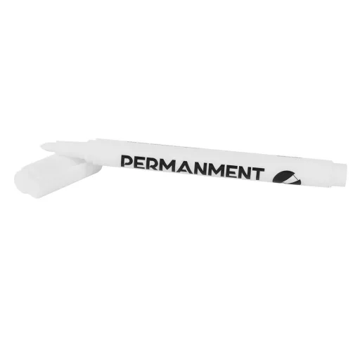 Fehér permanent festékmarker gumiabroncs felújításához, fém és üveg jelöléséhez, 1mm-es hegy