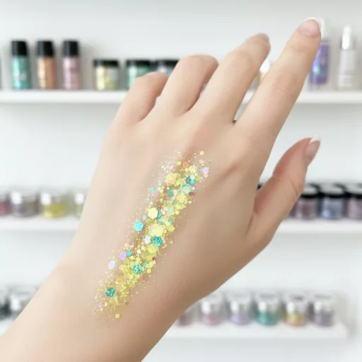KiviArt Aurora Mixed Chunky Csillám XS13 - Sarki Fény Irizáló Glitter Sminkhez