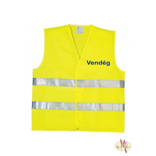 LÁTHATÓSÁGI BIZTONSÁGI MELLÉNY - VISITOR, LÁTOGATÓ, VENDÉG felirattal