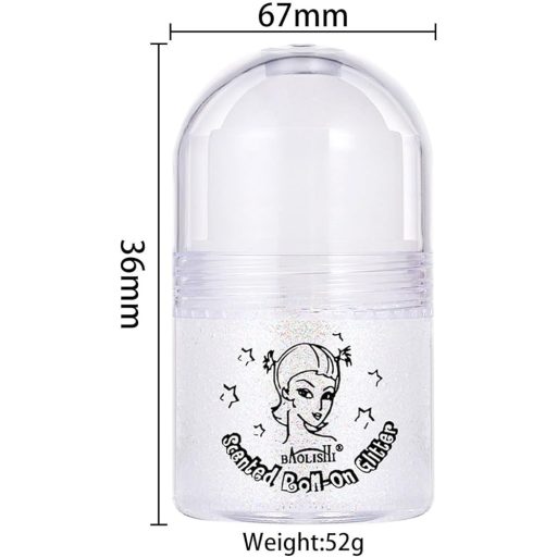 Roll-On glitter gel Fehér gyöngyház