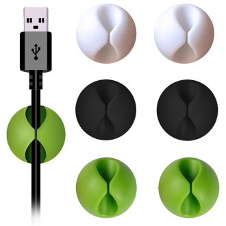   Kábel, töltőkábel tartó, rendszerező öntapadós 6db/cs