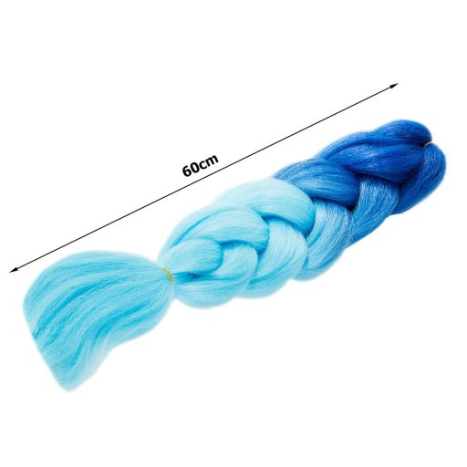 Szintetikus haj színes afro-ombre fonathoz - Sötétkék/kék