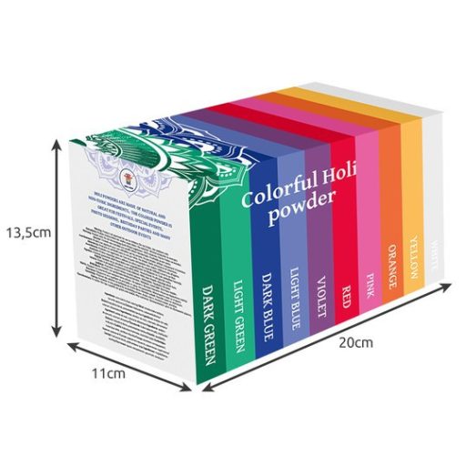 Színes Holi Por Készlet – 10x100g