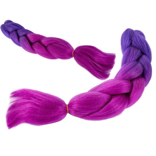 Szintetikus haj színes afro-ombre fonathoz - Lila
