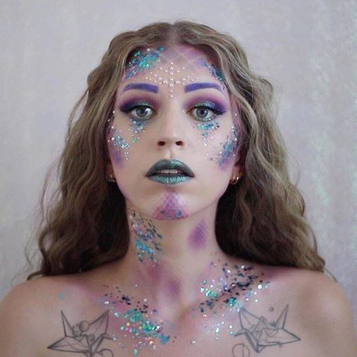 Holographic nagyszemcsés csillámzselé - Cosmic blue