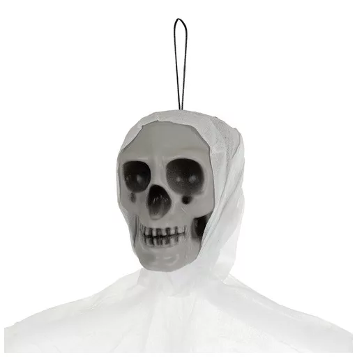 Fehér Akasztós Csontváz Dekoráció 70 cm - Halloween Kísértet Szellem Dísz