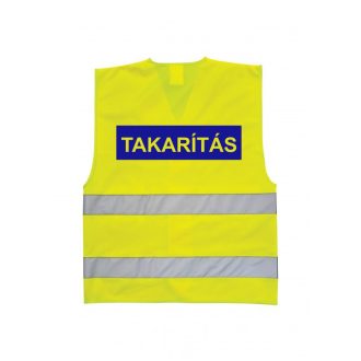   LÁTHATÓSÁGI BIZTONSÁGI MELLÉNY - Takarítás, Takarító szolgálat, Cleaning felirattal