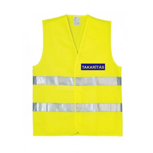 LÁTHATÓSÁGI BIZTONSÁGI MELLÉNY - Takarítás, Takarító szolgálat, Cleaning felirattal