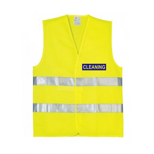 LÁTHATÓSÁGI BIZTONSÁGI MELLÉNY - Takarítás, Takarító szolgálat, Cleaning felirattal