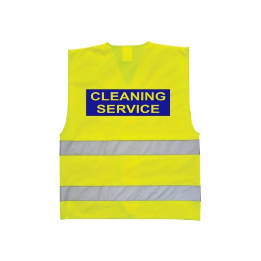 LÁTHATÓSÁGI BIZTONSÁGI MELLÉNY - Takarítás, Takarító szolgálat, Cleaning felirattal