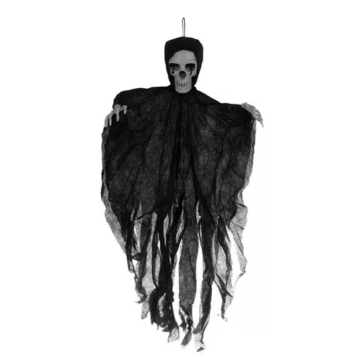 Ruhhy Fekete Akasztós Csontváz Dekoráció 70 cm - Halloween Zombi Szellem Dísz