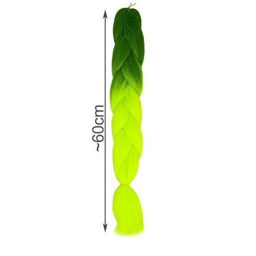 Szintetikus haj színes afro-ombre fonathoz - Zöld/neon zöld