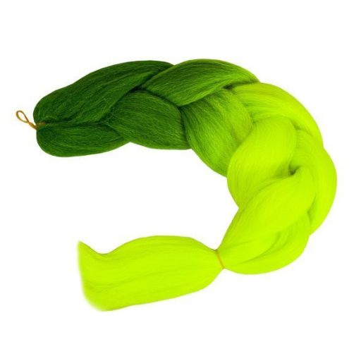 Szintetikus haj színes afro-ombre fonathoz - Zöld/neon zöld