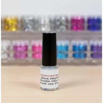 2 ml-es mini csillámtetoválás ragasztó, ecsetes bőrbarát testragasztó, vízálló csillámtetkó kiegészítő.