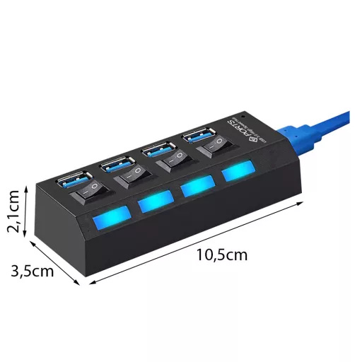 USB PORTELOSZTÓ HUB 4X USB 3.0