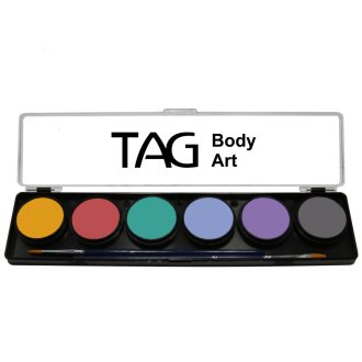 TAG PASZTELL SZÍNEK PALETTA + 2 ecset 6x10gr