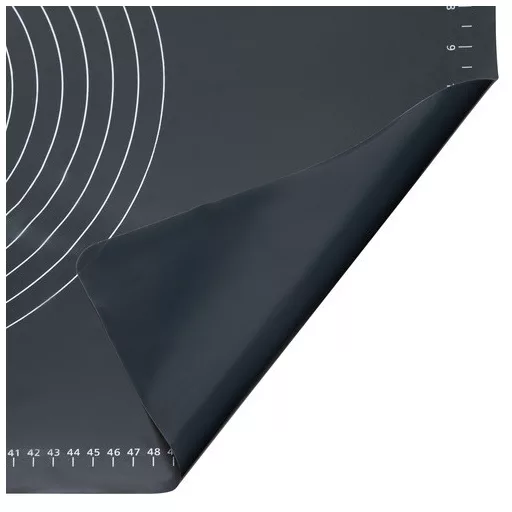 Ruhhy szilikon nyújtó-gyúrólap és sodrófa szett, XXL méretű (70x50 cm) gyúrótábla beosztásokkal, tapadásmentes szilikon sodrófa fa nyéllel, sütéshez és főzéshez