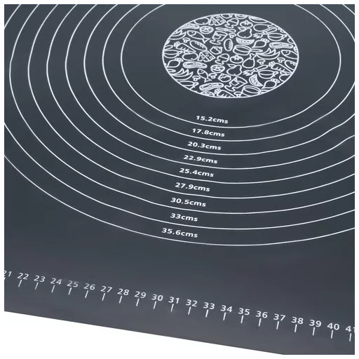 Ruhhy szilikon nyújtó-gyúrólap és sodrófa szett, XXL méretű (70x50 cm) gyúrótábla beosztásokkal, tapadásmentes szilikon sodrófa fa nyéllel, sütéshez és főzéshez