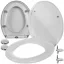 Ruhhy lassú lecsapódású (soft close) WC-ülőke, fehér színű, antibakteriális anyagból, univerzális méretben, modern fürdőszobákba