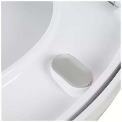 Ruhhy lassú lecsapódású (soft close) WC-ülőke, fehér színű, antibakteriális anyagból, univerzális méretben, modern fürdőszobákba