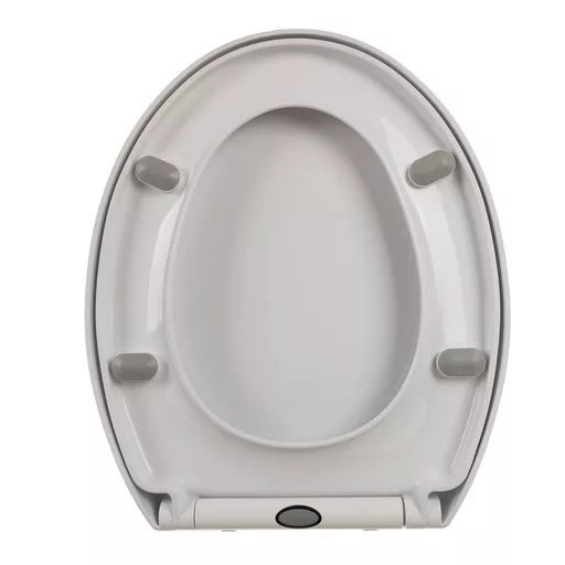 Ruhhy lassú lecsapódású (soft close) WC-ülőke, fehér színű, antibakteriális anyagból, univerzális méretben, modern fürdőszobákba