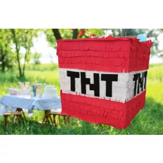 Minecraft TNT bomba mintás piñata gyerekeknek