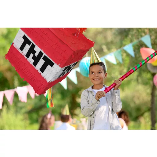 Minecraft TNT bomba mintás piñata gyerekeknek