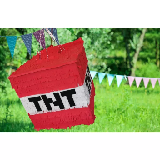 Minecraft TNT bomba mintás piñata gyerekeknek