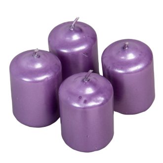 Adventi gyertya metál alila 4db/cs 40x60 mm