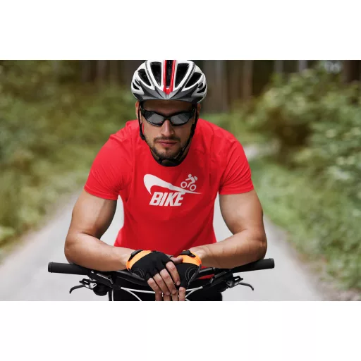 Bike póló, kerékpáros póló, biciklis ajándék, sportos póló, kerékpár sziluett