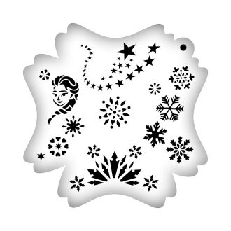 5 az 1-ben Frizbi arcfestősablon Winter Magic