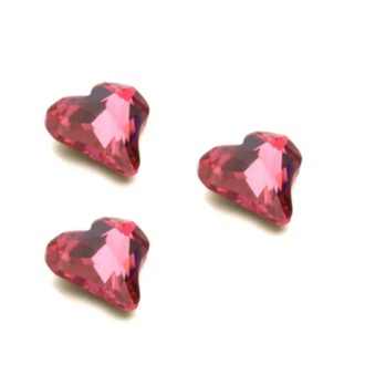 Bling strasszkő 3db/cs Szívek pink