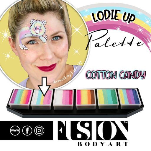 Fusion csíkos arcfesték paletta – Lodie Up Cute Pastel Rainbow