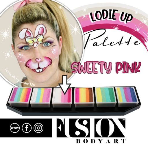 Fusion csíkos arcfesték paletta – Lodie Up Cute Pastel Rainbow