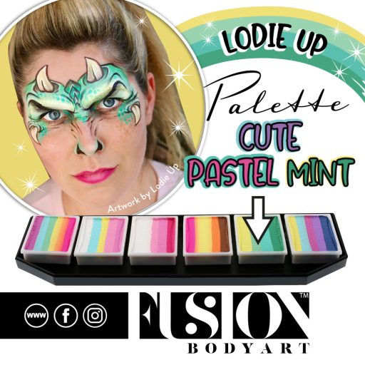 Fusion csíkos arcfesték paletta – Lodie Up Cute Pastel Rainbow