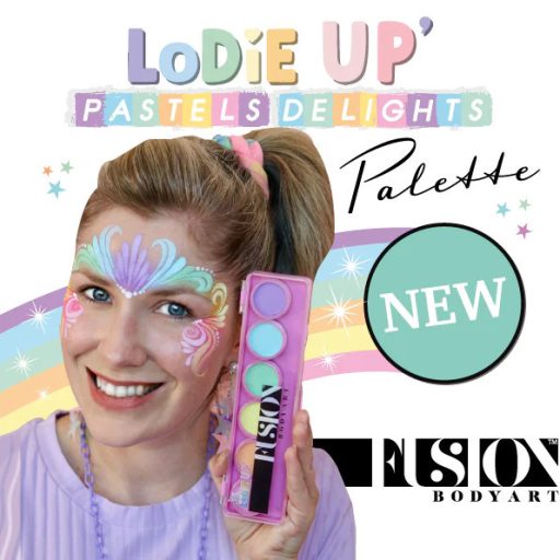 Fusion 6 pasztell színű arcfesték paletta - Elodie's Pastel Delights 