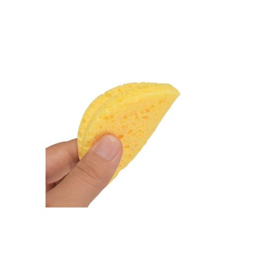 Kozmetikai, smink lemosó szivacs - sárga 10 cm