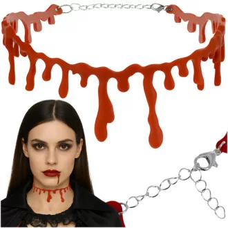  Véres Choker Nyaklánc Halloween Jelmezhez - Elvágott Torok Imitáció