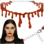  Véres Choker Nyaklánc Halloween Jelmezhez - Elvágott Torok Imitáció