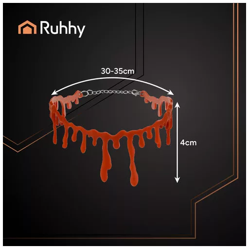  Véres Choker Nyaklánc Halloween Jelmezhez - Elvágott Torok Imitáció