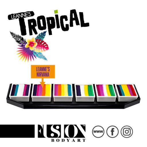 Fusion csíkos arcfesték paletta – Leanne's Tropical