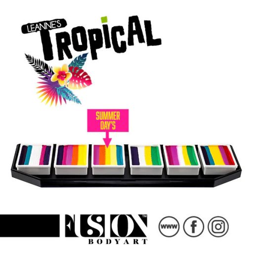 Fusion csíkos arcfesték paletta – Leanne's Tropical