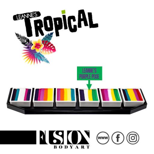 Fusion csíkos arcfesték paletta – Leanne's Tropical
