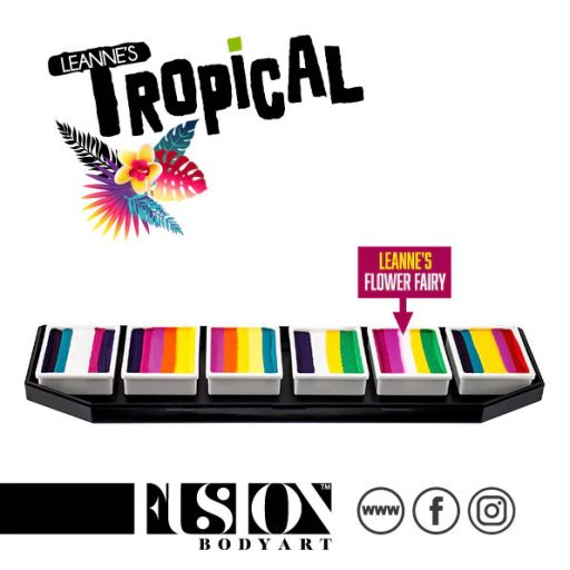 Fusion csíkos arcfesték paletta – Leanne's Tropical