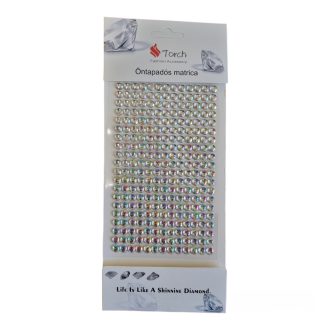 Színjátszó holografikus ezüst strasszkő 260 db