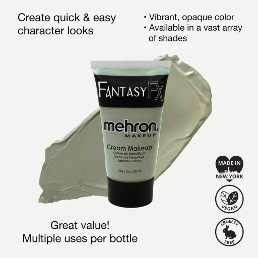 Mehron Fantasy FX Zombie Flesh (30ml) – Zöldes-szürke zombi arcfesték krém, vízbázisú