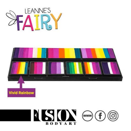 Fusion csíkos arcfesték Leanne's  Vivid Rainbow 30gr