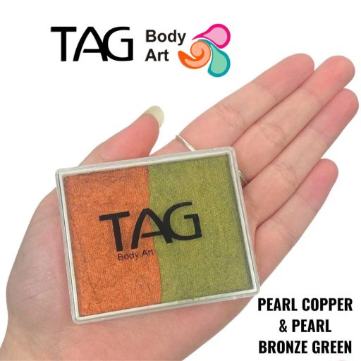 TAG csíkos arcfesték PEARL COPPER & PEARL BRONZE GREEN 50gr