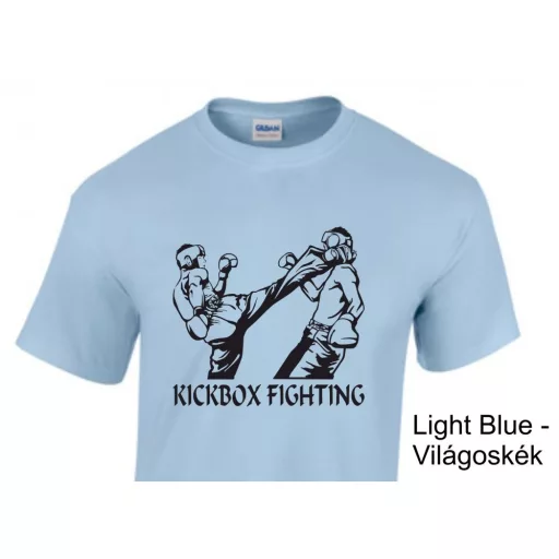 Kickbox Fighting kereknyakú pamut póló kick box mintával uniszex